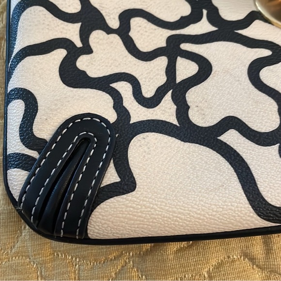 TOUS Kaos Black and Cream Crossbody Bag Adjustable Strap - Picture 8 of 11